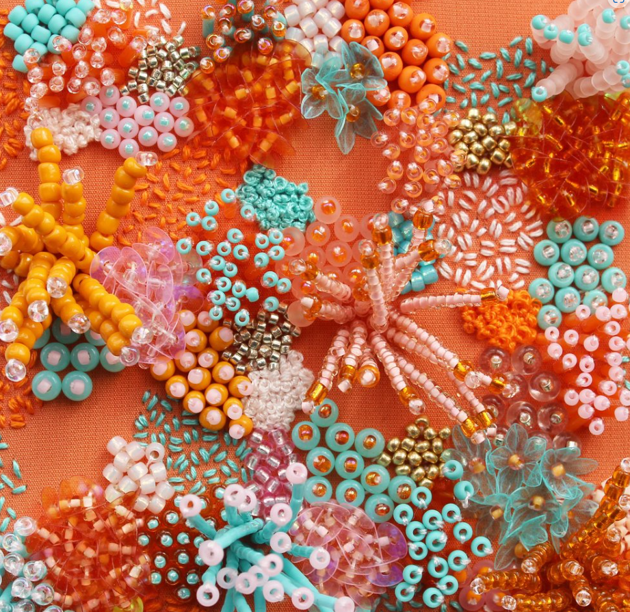 Imogen Melissa: Beaded and Embroidery Kit in Orange