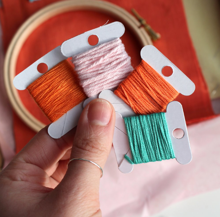 Imogen Melissa: Beaded and Embroidery Kit in Orange