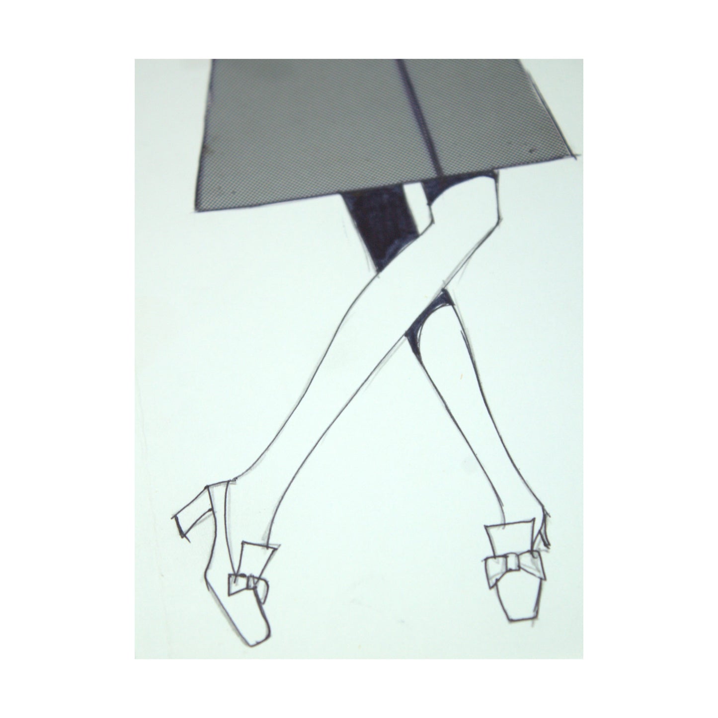 Gray MCA Original Mounted Illustration: Veronica Papworth - Double Breasted Coat