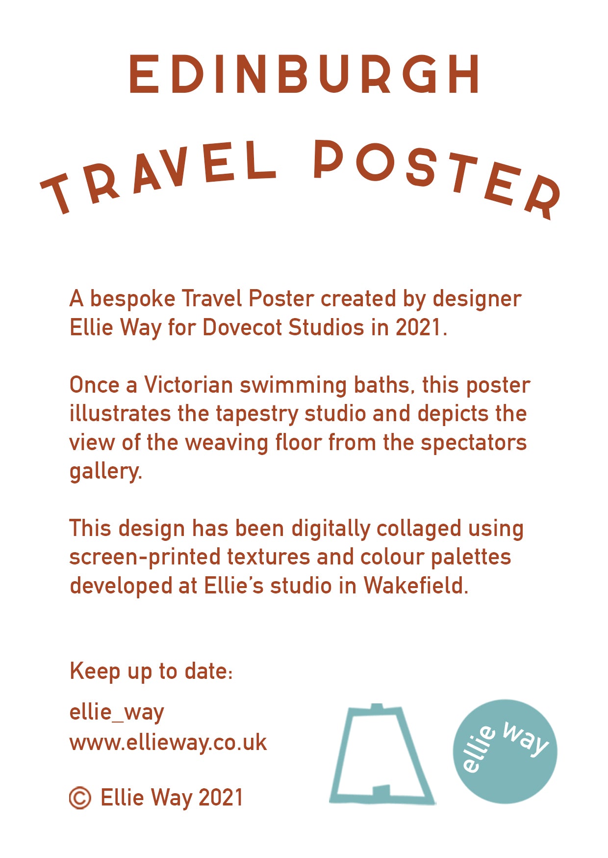 Dovecot Studios, A2 Poster by Ellie Way