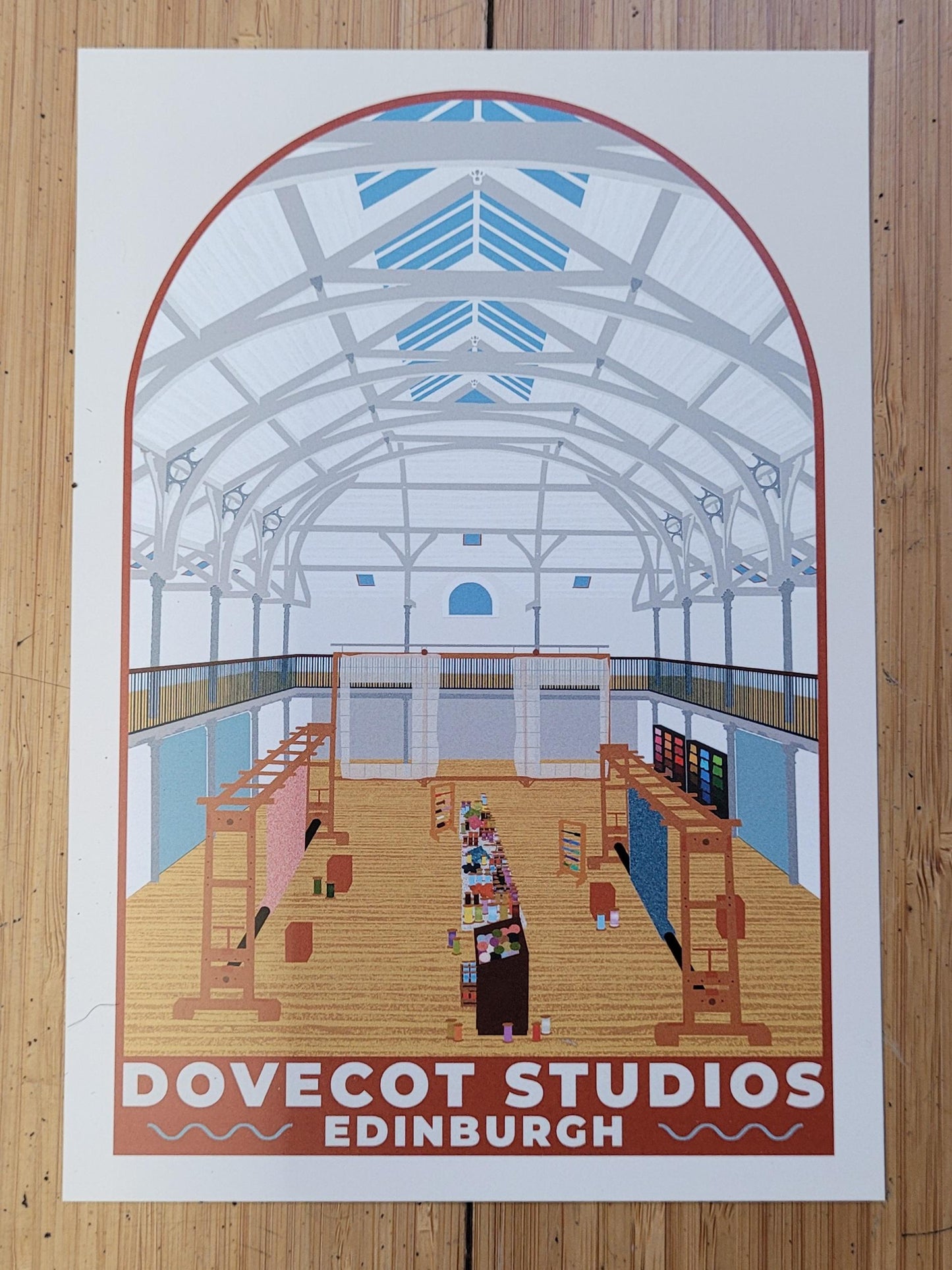 Dovecot A5 Postcard by Ellie Way