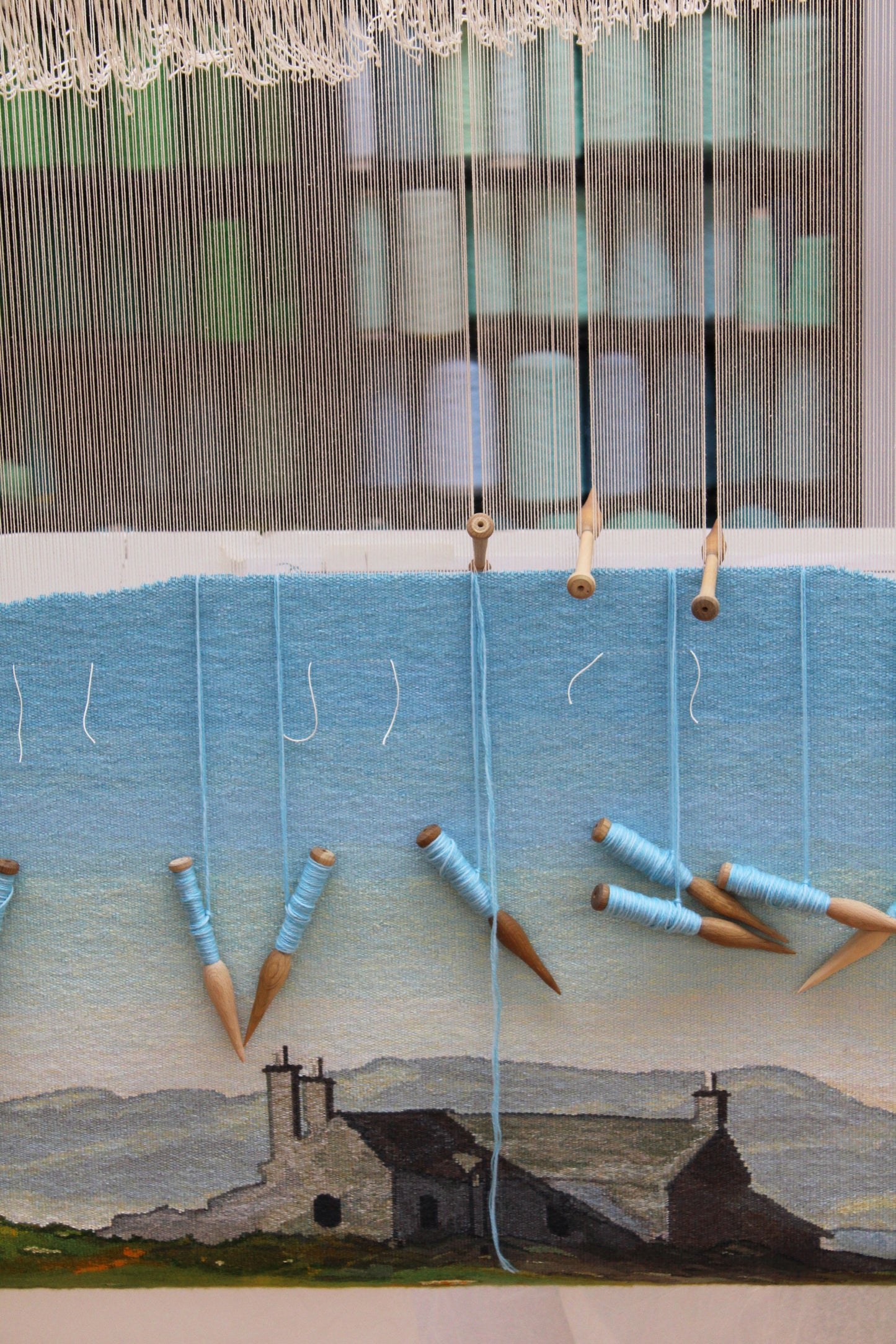 Tapestry Colour Studies: King Charles III and Dovecot Studios, Abandoned Cottage on the Isle of Stroma, Caithness 2017