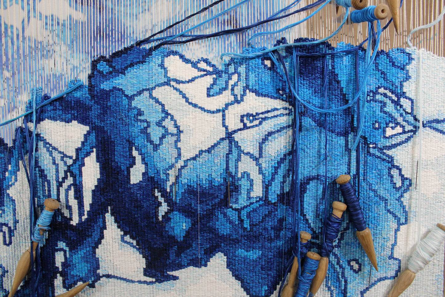 Tapestry Colour Studies: Sekai Machache and Dovecot Studios, Lively Blue 2023