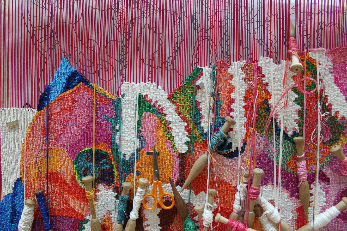 Tapestry Colour Studies: Alberta Whittle and Dovecot Studios, Ring Around the Rosy 2023