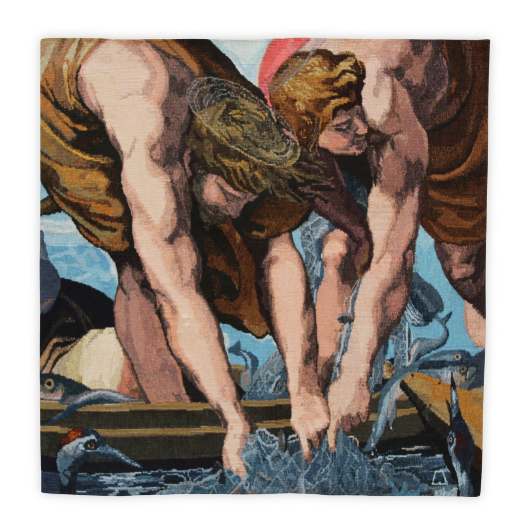 Tapestry Colour Studies: Dovecot Studios after Raphael, The Miraculous Draught of Fishes (detail), 2022