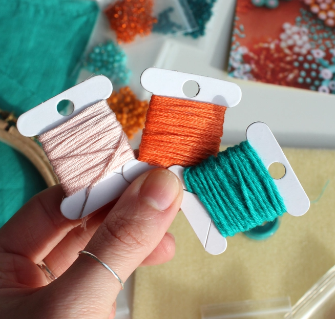 Imogen Melissa: Beaded and Embroidery Kit in Turquoise