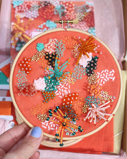 Imogen Melissa: Beaded and Embroidery Kit in Orange