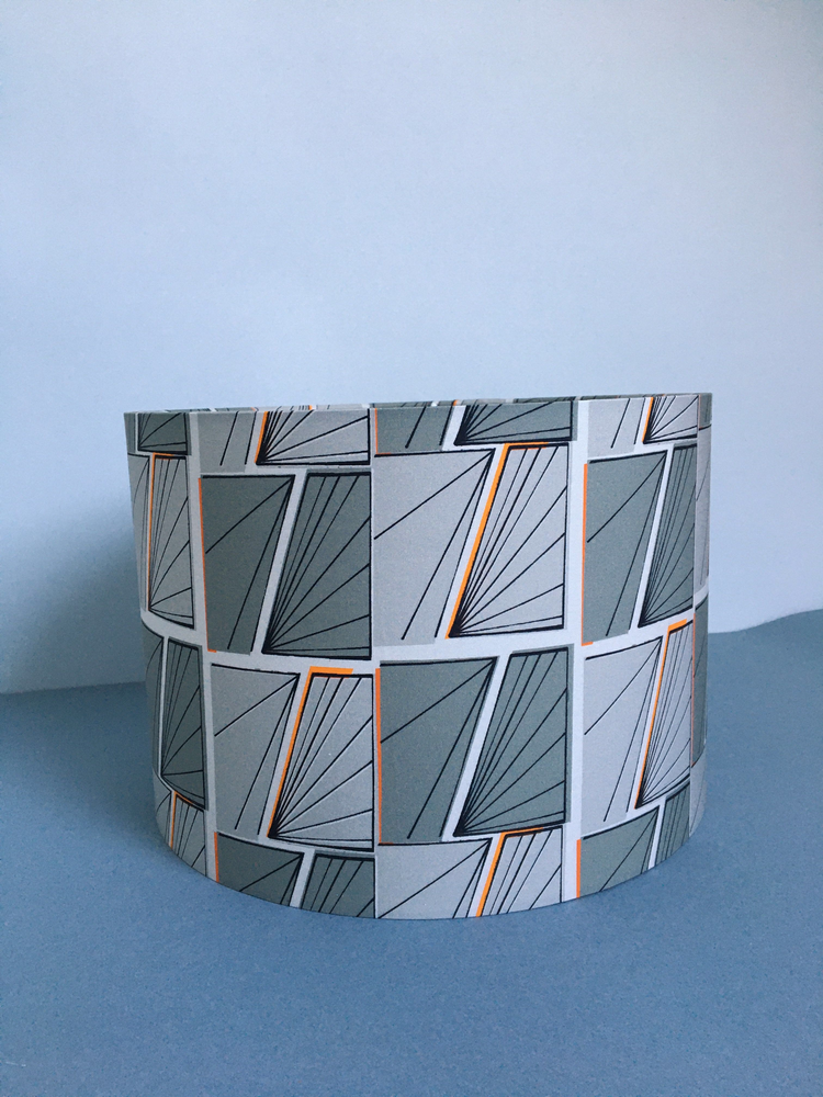 Paper Houses Design: Lampshade Kit- Static (Grey & Orange)