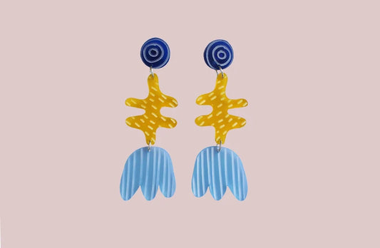 JEWELLERY: Julia De Klerk - Stem Earrings (Blue)