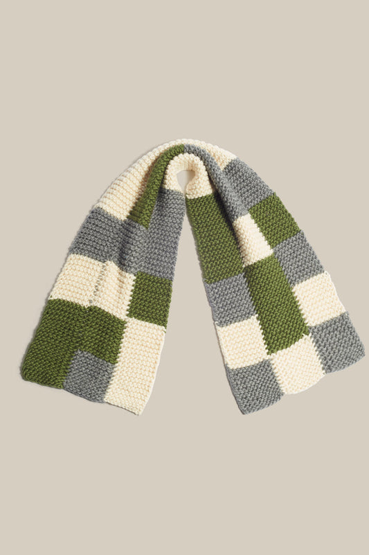 Made With Love by Tom Daley - Cheer Scarf Olive - Knitting Kit
